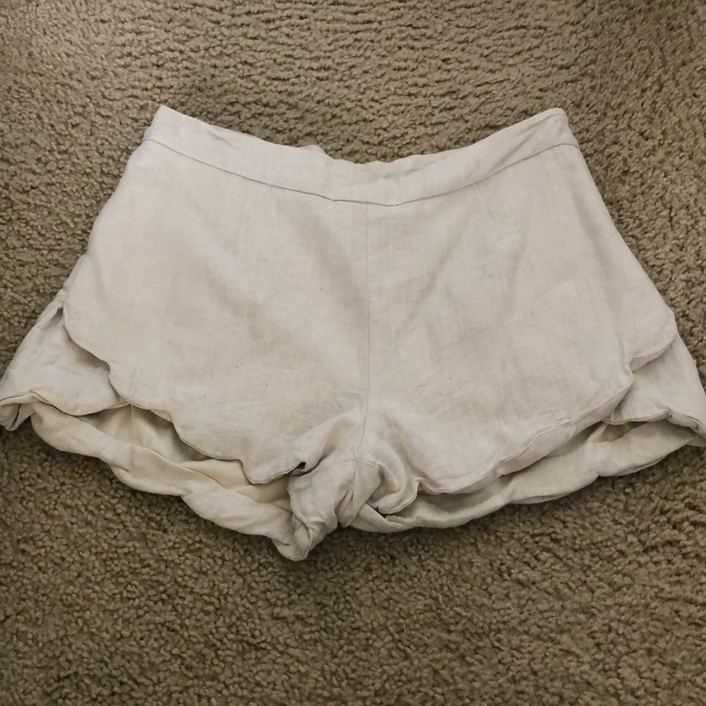 Off-White linen shorts